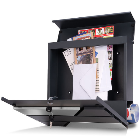 Cutie poștală D3711 antracit + inox