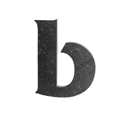 Număr de casă din ardezie, litera „b”