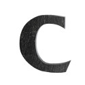 Număr de casă din ardezie, litera „C”