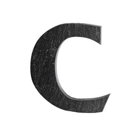 Număr de casă din ardezie, litera „C”