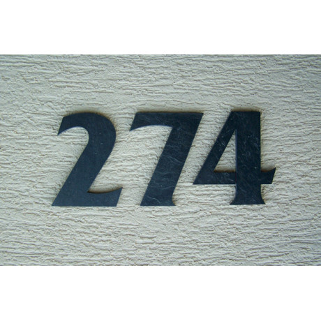 Număr de casă din ardezie, litera „d”