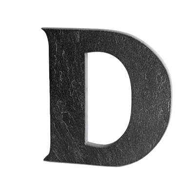 Număr de casă din ardezie, litera „D”