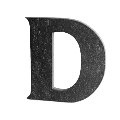 Număr de casă din ardezie, litera „D”