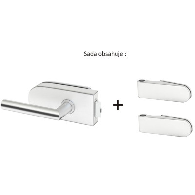 Mâner pentru ușii din sticlă Set oval din oțel inoxidabil