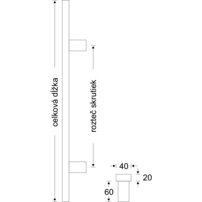 Mâner 50/30 pătrat cu o singur față