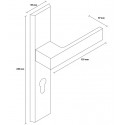 Mâner de intrare TOTAL - maner stanga INOX