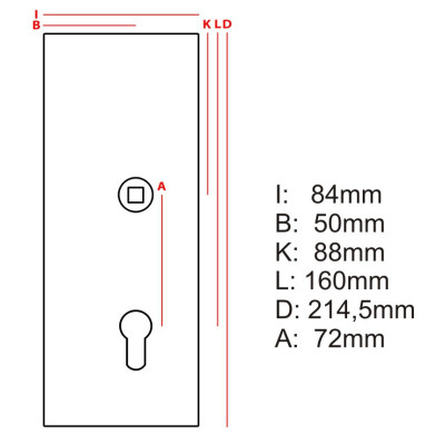 Kapsa zámku široká + zadlabací zámok 