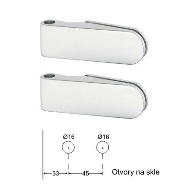 Mâner pentru ușii din sticlă Set oval din oțel inoxidabil