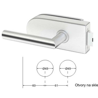 Mâner pentru ușii din sticlă Set oval din oțel inoxidabil