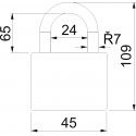 RV oval 45 plus visiaci zámok