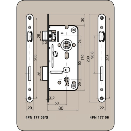 Broască pentru ușa clădirii  K80/90/50