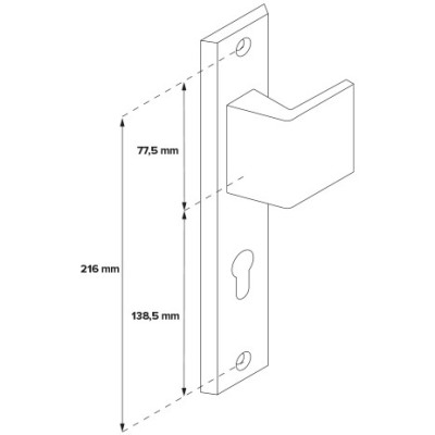 TOTAL vchodové kovanie bronz