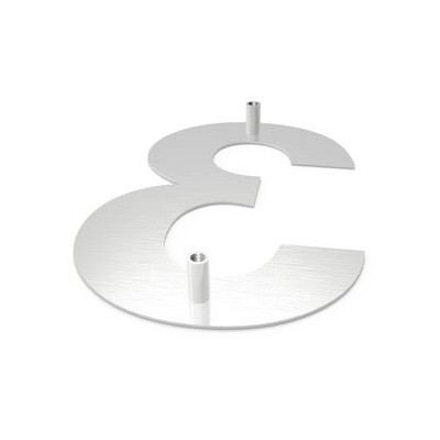 číslo "3" 155mm nerez