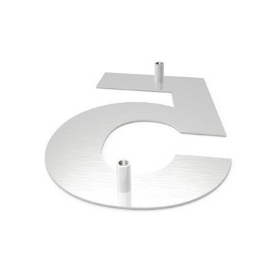 číslo "5" 155mm nerez