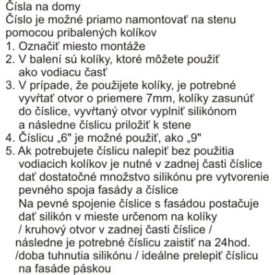 Număr de casă 175mm negru "7"