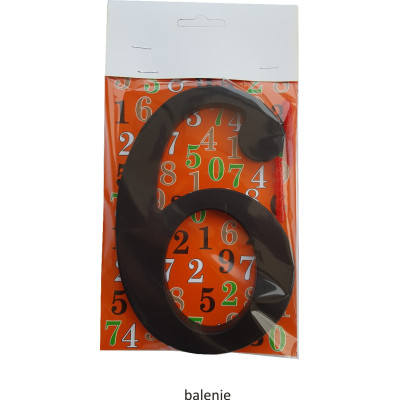 Număr de casă 175mm negru "7"