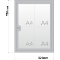 Vitrină informativă cu ușă care se deschide 52 x 70 cm
