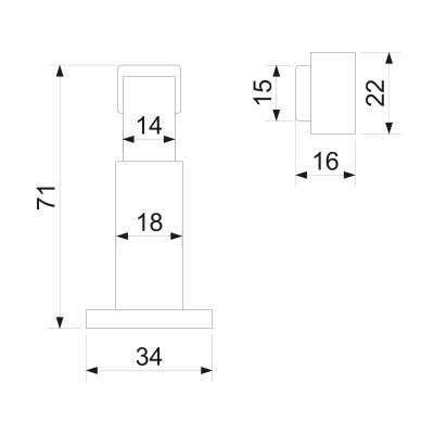 DS.050.BRNI magnetická dverová zarážka DS.050.BRNI magnetická dverová zarážka
