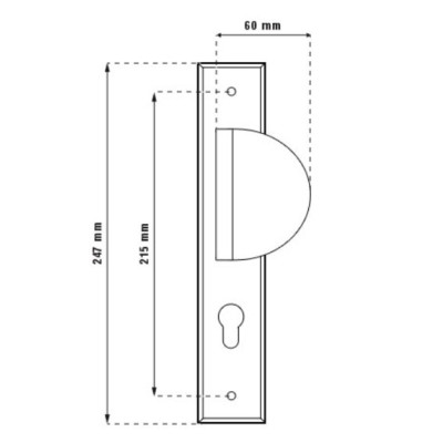 MAJA mâner ușa de la intrare satinat