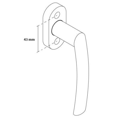 PROXIMA mâner pentru geam inox