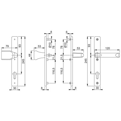 Hoppe LONDON 30mm kľučka-madlo F8707 hnedá