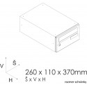 SJ 260/110 poštová schránka jednostranná RAL