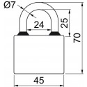 Oval 45mm lacăt