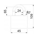 RV oval 45 PL visiaci zámok