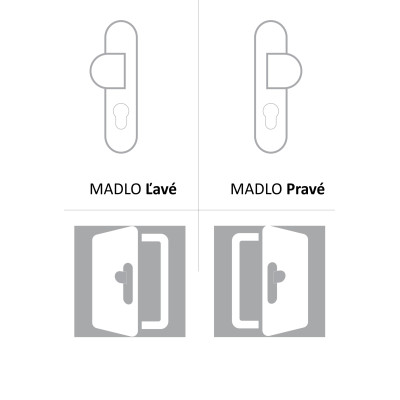 Mâner de intrare TOTAL - maner stanga INOX