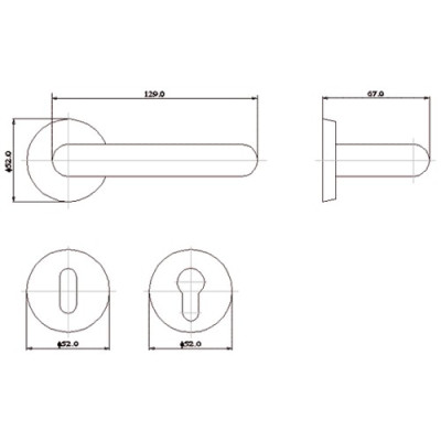 H01 klučka dverová HOLAR