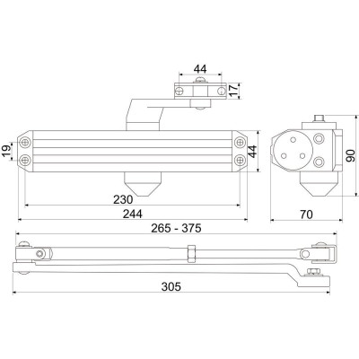 RZ4000 dverný zatvárač RZ4000 dverný zatvárač