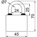 RV.OVAL.45.SET3 3ks visiacich zámkov