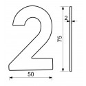 RN.75L číslo "0" 75 mm čierné matné