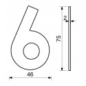 RN.75L číslo "0" 75 mm čierné matné