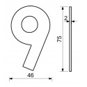 RN.75L číslo "0" 75 mm čierné matné