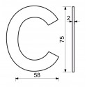 RN.75L číslo "0" 75 mm čierné matné