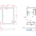 Vitrină informativă cu ușă care se deschide 52 x 70 cm