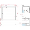 Vitrină informativă cu deschiderea ușii 73x 70cm