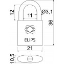 RV.ELIPS.20 visiaci zámok mosadz