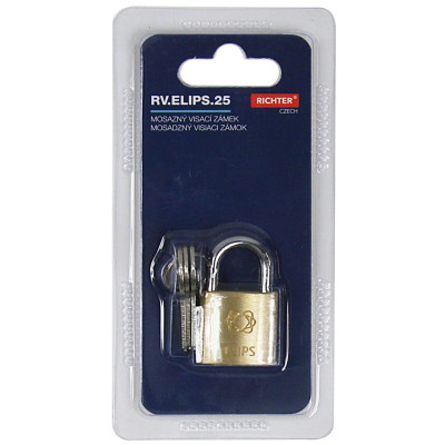 RV.ELIPS.25 visiaci zámok mosadz