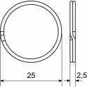 Krúžok na kľúče 25mm / sada 5ks