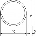 Krúžok na kľúče 40mm / sada 5ks