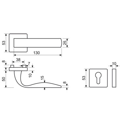 RK.C1.VENEZIA.PZ.NIMAT kľučka na dvere