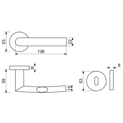 RK.C-FORM.PZ.N kľučka na dvere
