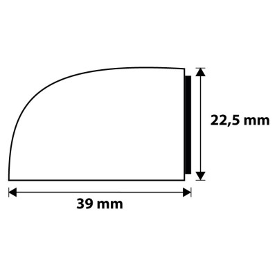 Zarážka samolepiaca polguľatá priehľadná ODAP