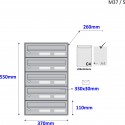 M37/5 RAL7035 modulová schránka