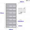 M37/7 RAL7035 modulová schránka