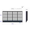 M39/6 N modulová schránka úkosová RAL7016 + nerez