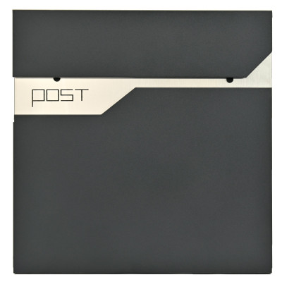 D3692 poštová schránka čierna + nerez