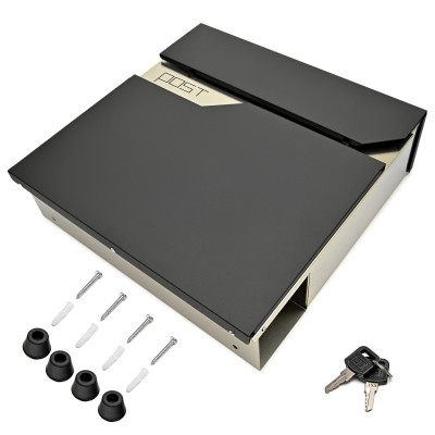 D3692 poštová schránka čierna + nerez